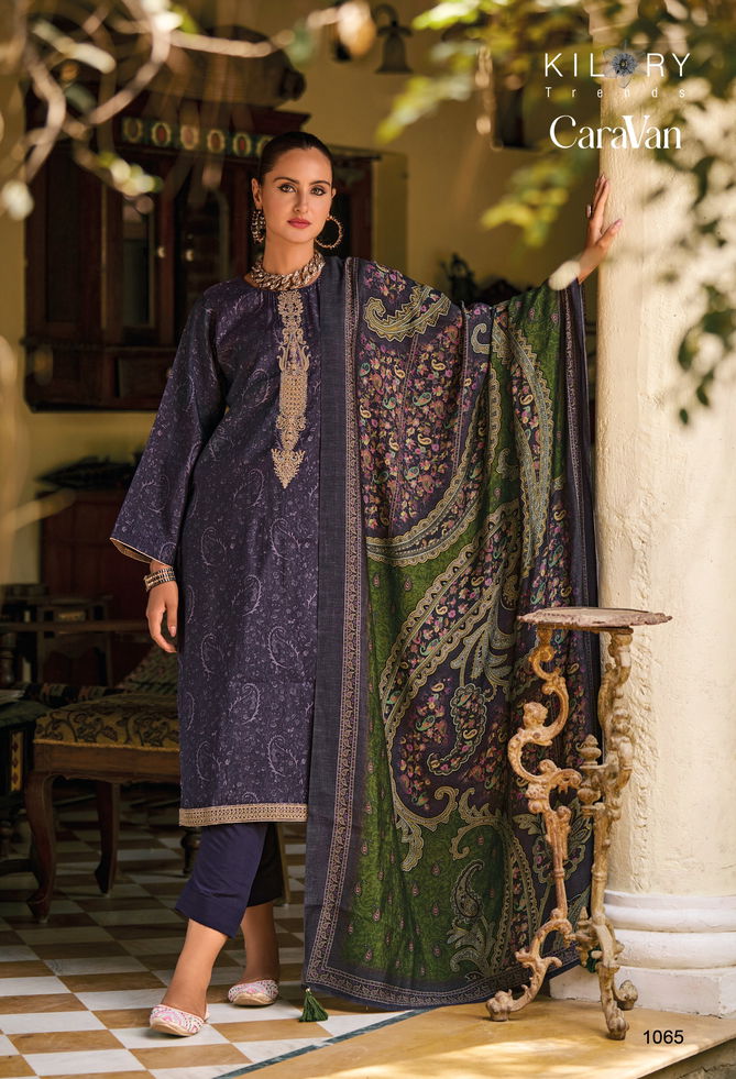 Caravan By Kilory Muslin Digital Printed Salwar Kameez Wholesale Market In Surat
